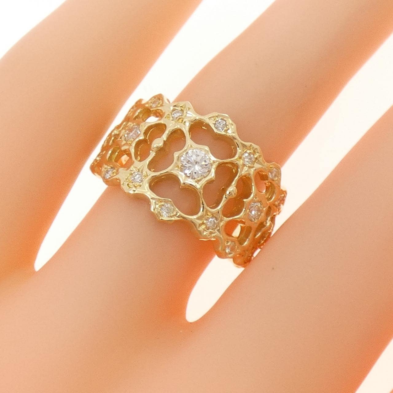 K18YG ダイヤモンド リング 0.38CT