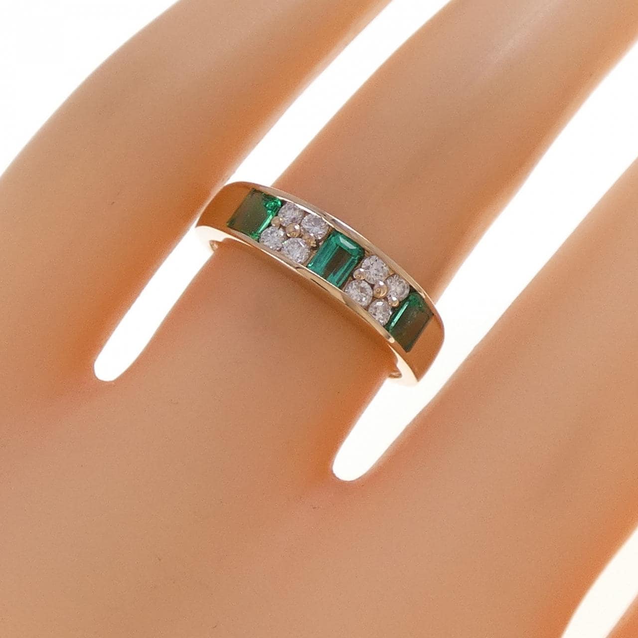 K18PG エメラルド リング 0.53CT