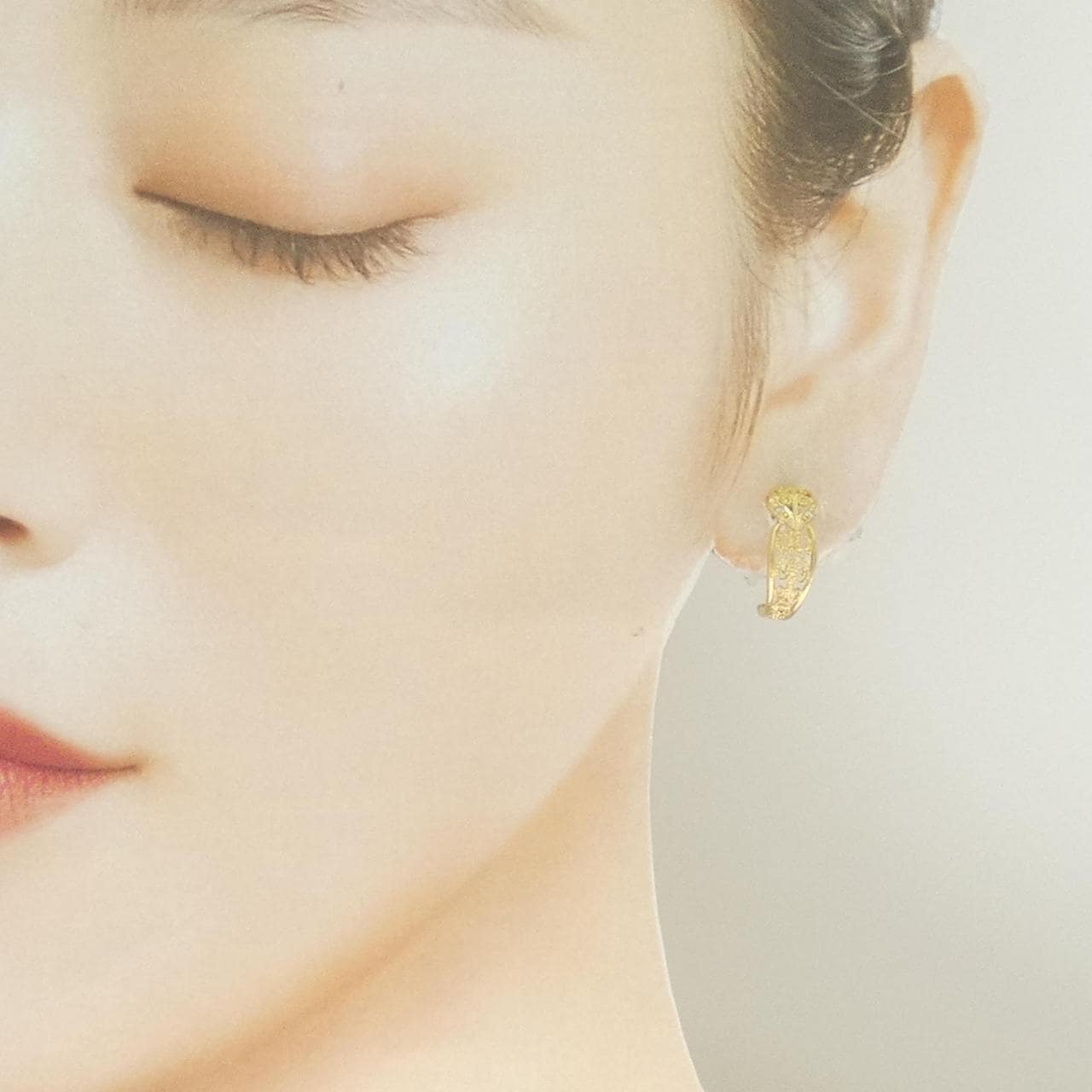 K18YG ダイヤモンド ピアス 0.02CT