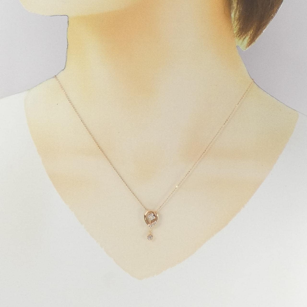 K10PG 2WAY キュービック ネックレス