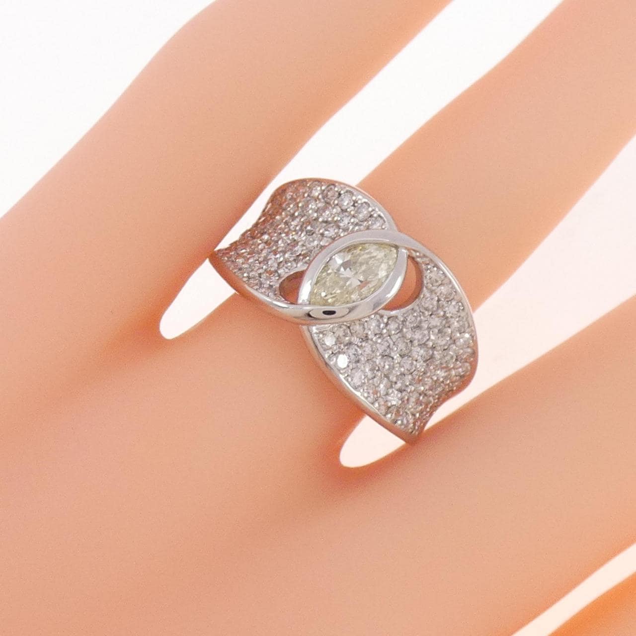 PT Pave Diamond Ring 1.03CT