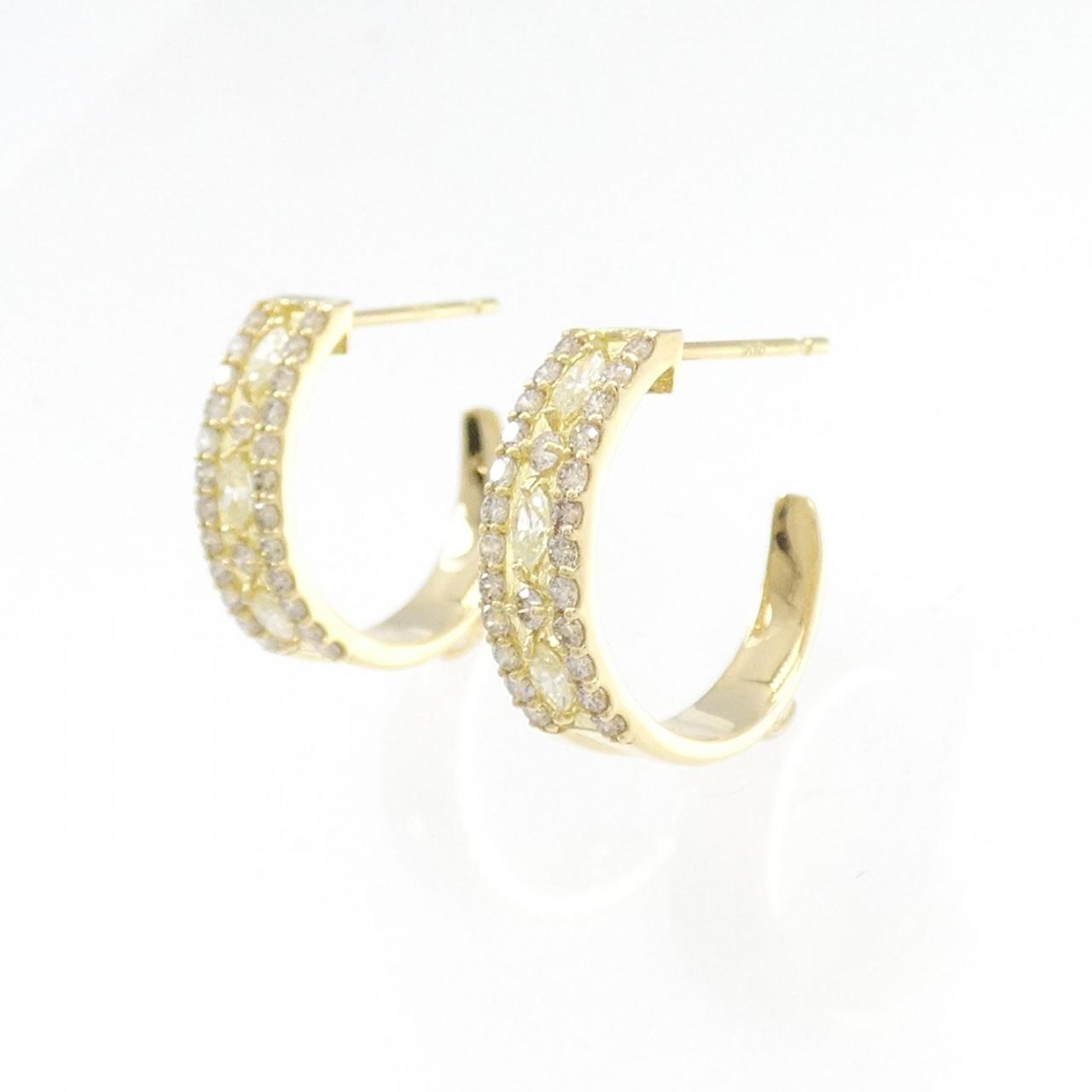[BRAND NEW] K18YG Diamond earrings 0.60CT