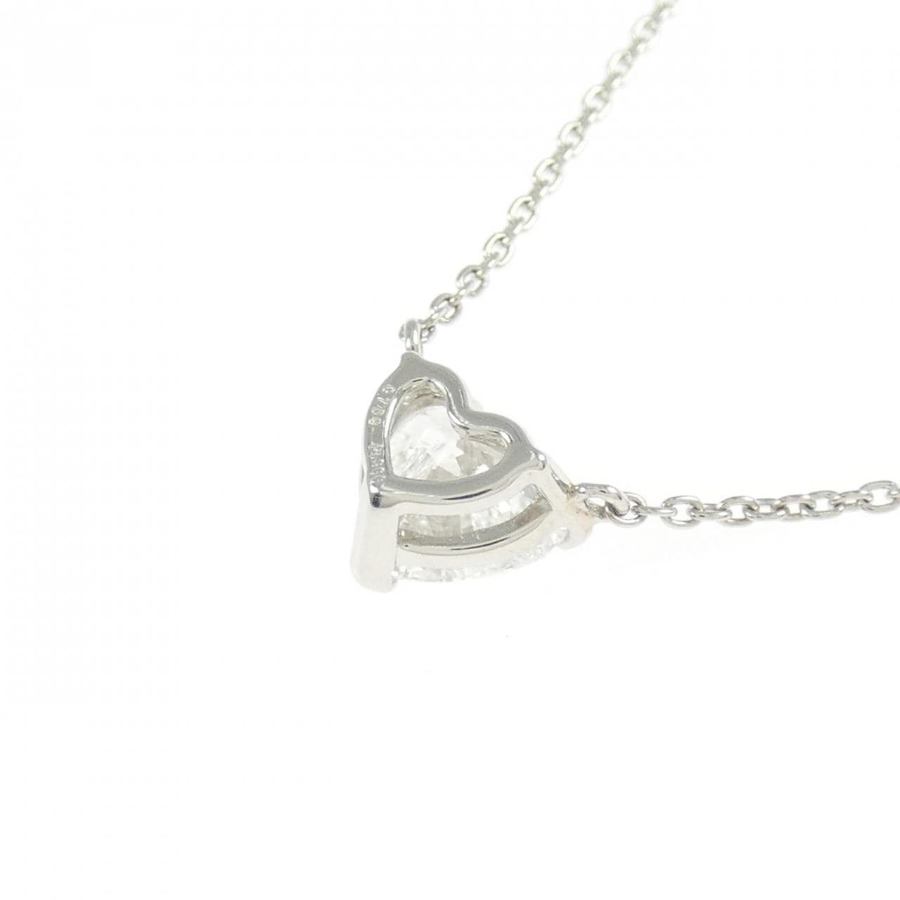 【リメイク】PT900/PT850 ダイヤモンド ネックレス 0.769CT F VS1 ハートシェイプ