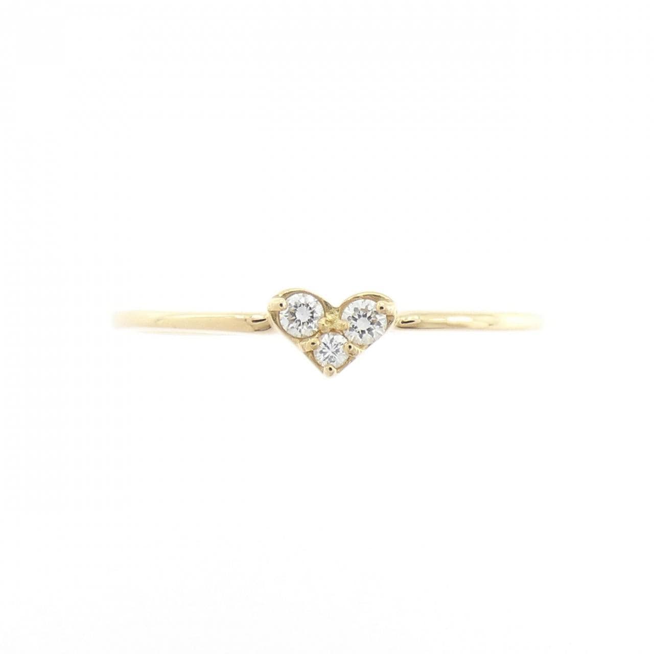 【リメイク】K18YG ハート ダイヤモンド リング 0.05CT