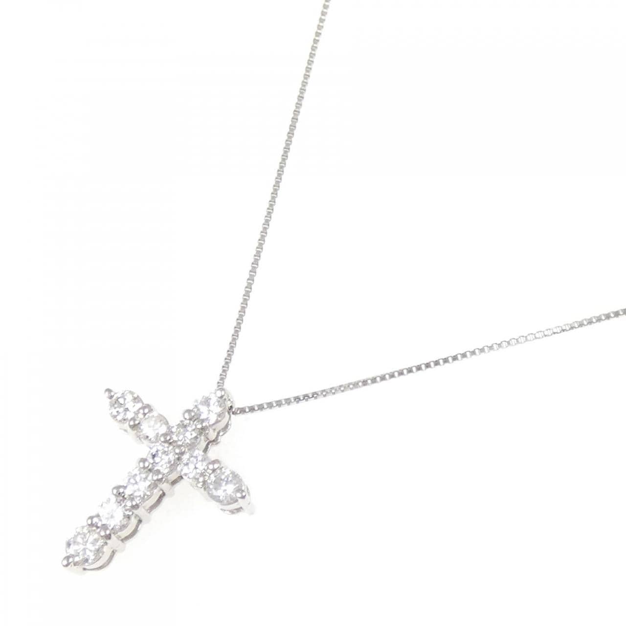 PT900/PT850 クロス ダイヤモンド ネックレス 0.52CT