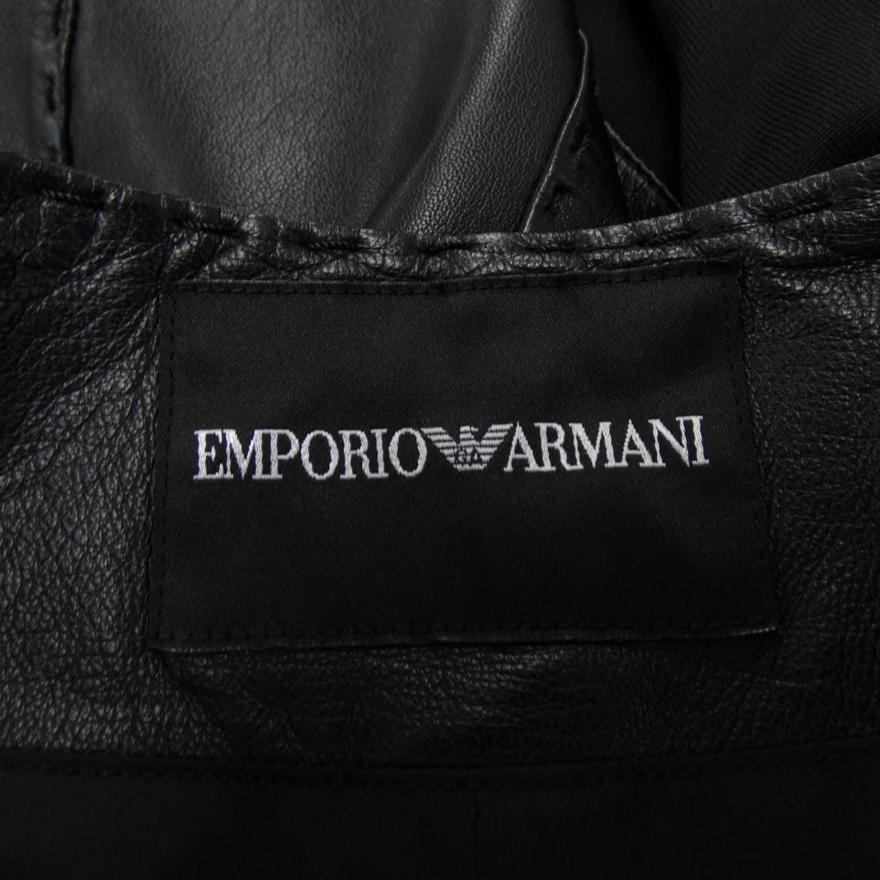 エンポリオアルマーニ EMPORIO ARMANI レザーライダースジャケット