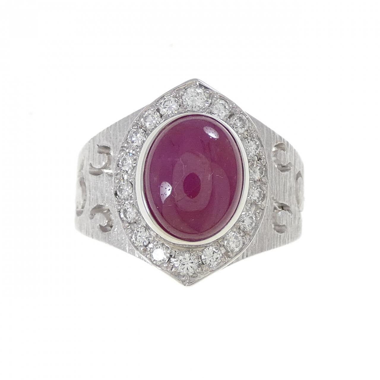 PT900星形红宝石戒指3.00CT