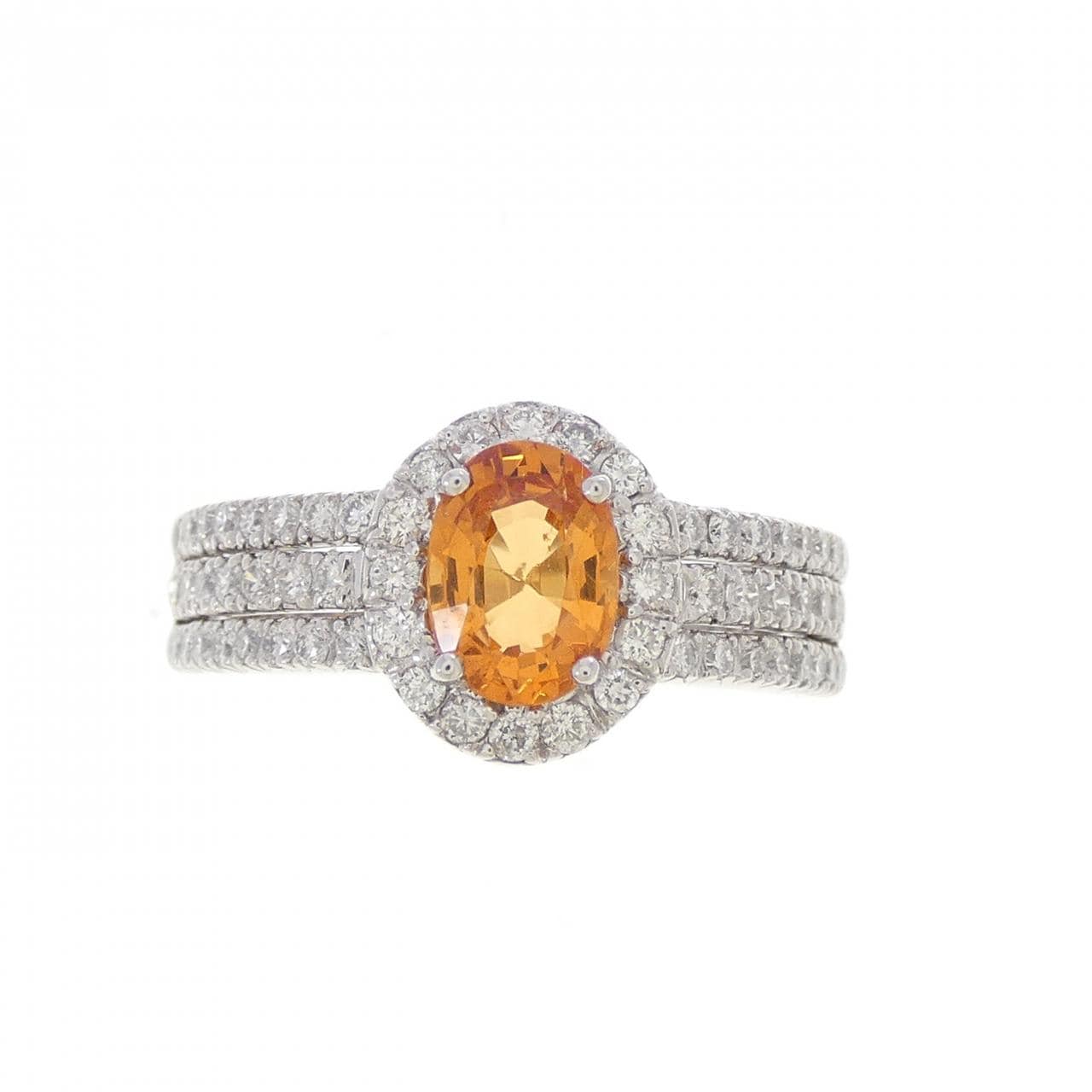 K18WG ガーネット リング 1.03CT