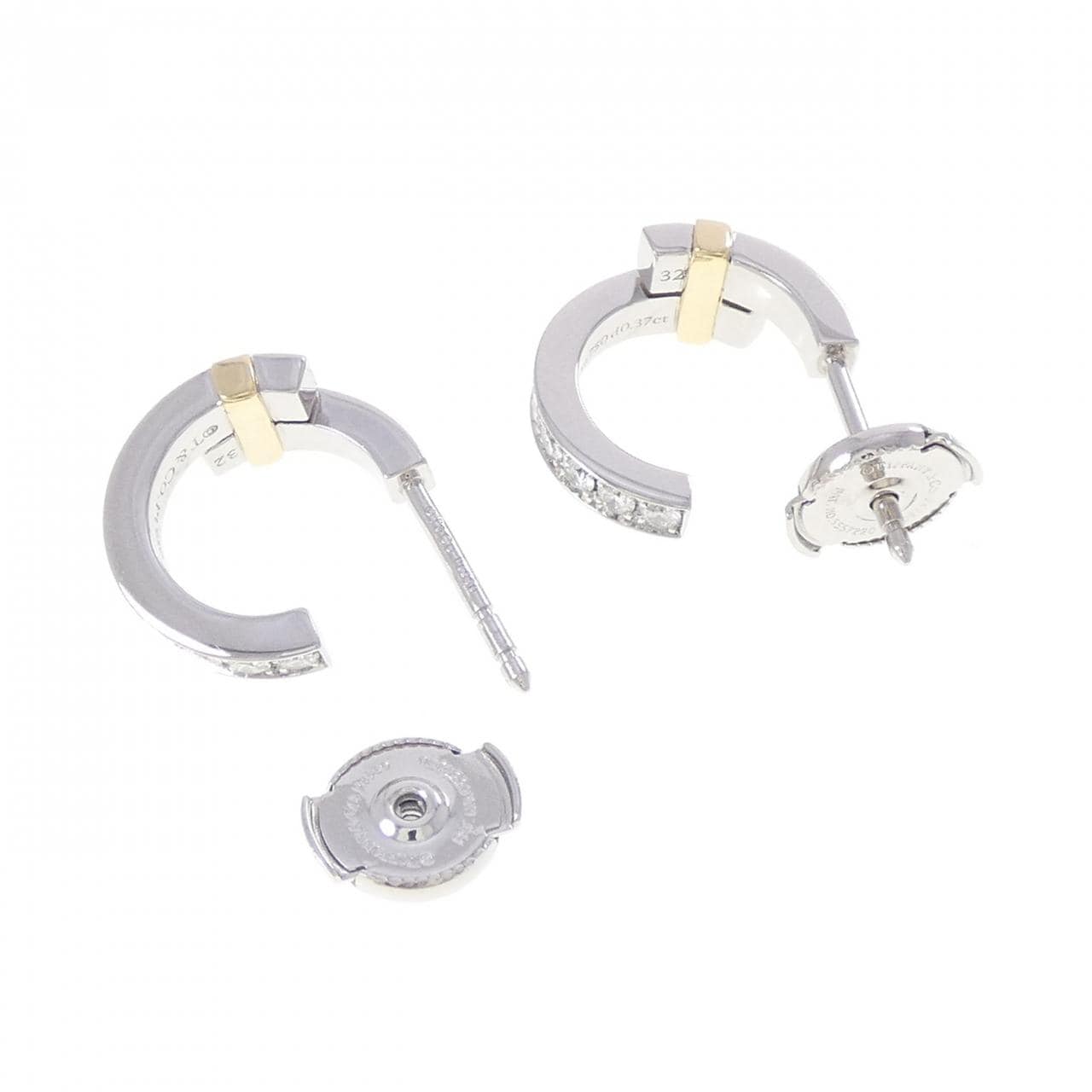 ティファニー エッジ フープ ピアス 0.74CT