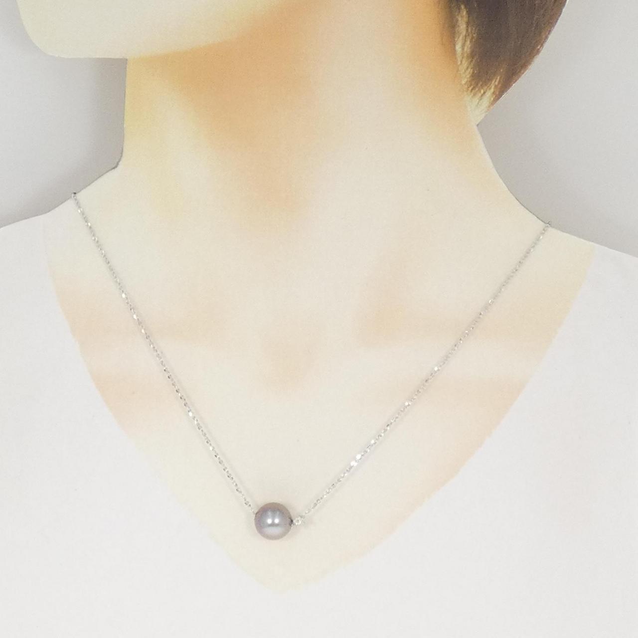 K18WG 黒蝶パール ネックレス 11.0mm