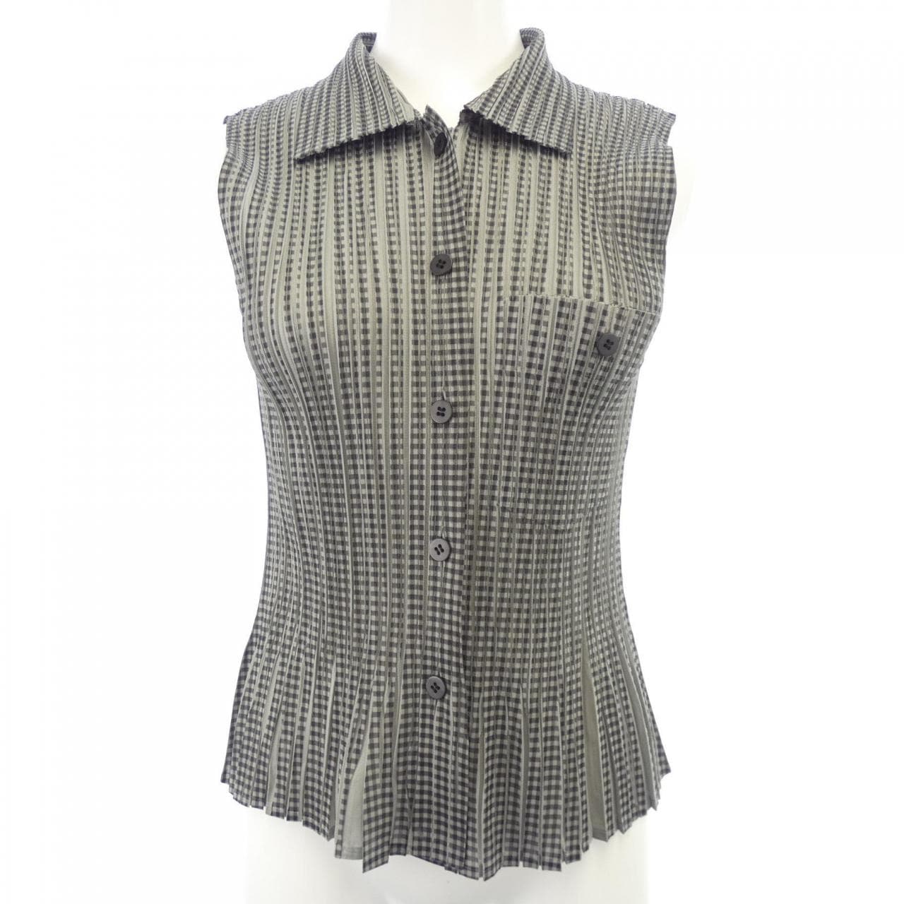 【ヴィンテージ】プリーツプリーズ PLEATS PLEASE 2002 ギンガムチェック PP22-JE851 シャツ