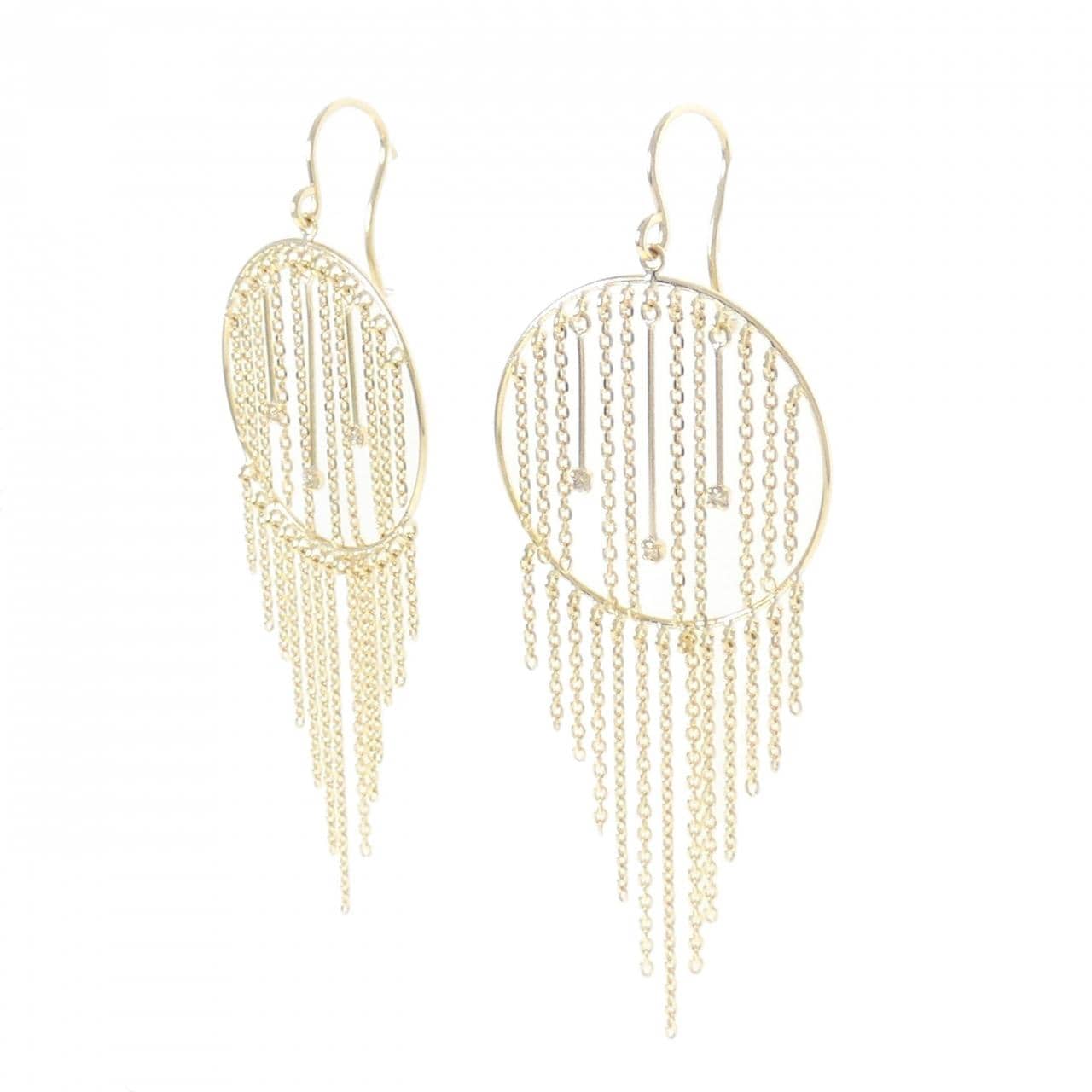 K18YG ダイヤモンド ピアス 0.06CT