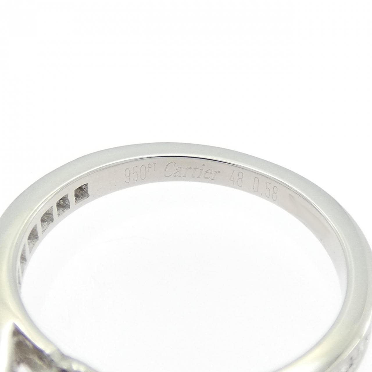 Cartier 1895 單鑽戒指 0.58克拉 H色 VS1淨度