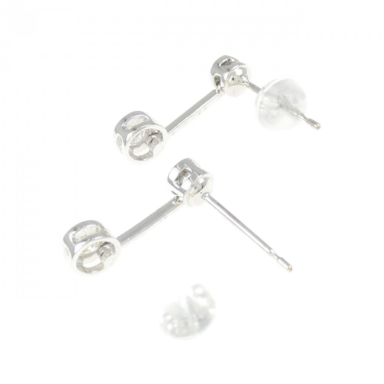 PT900/K14WG ダイヤモンド ピアス 0.50CT