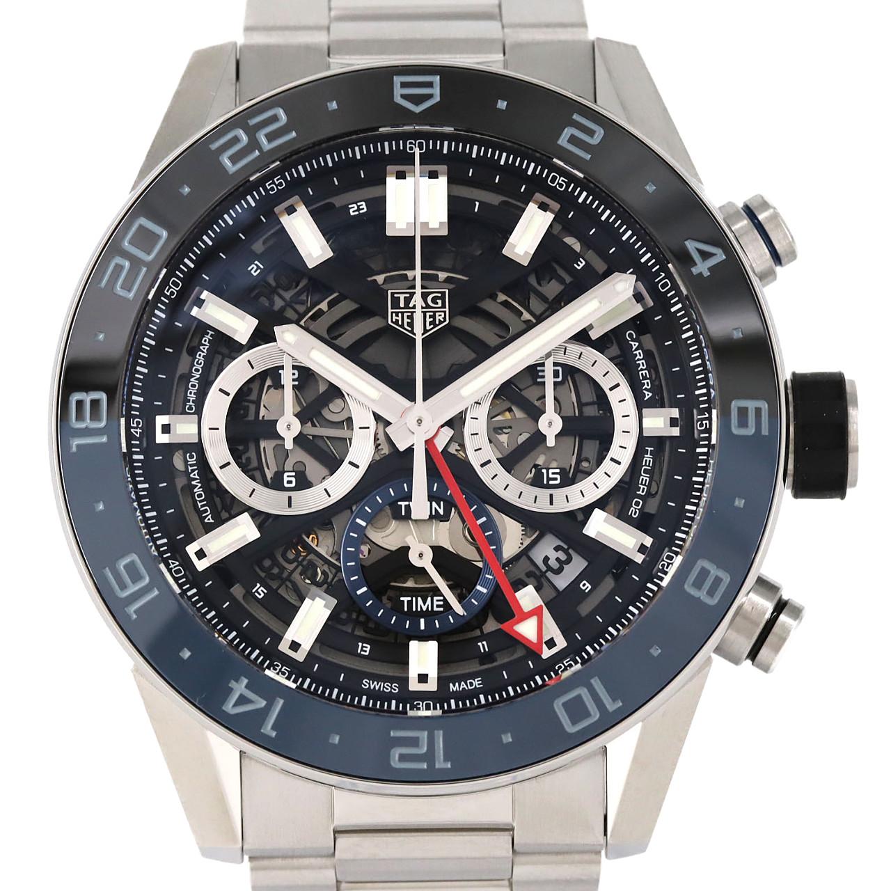 タグ･ホイヤー カレラ･キャリバーホイヤー02クロノグラフGMT CBG2A1Z.BA0658 SS 自動巻