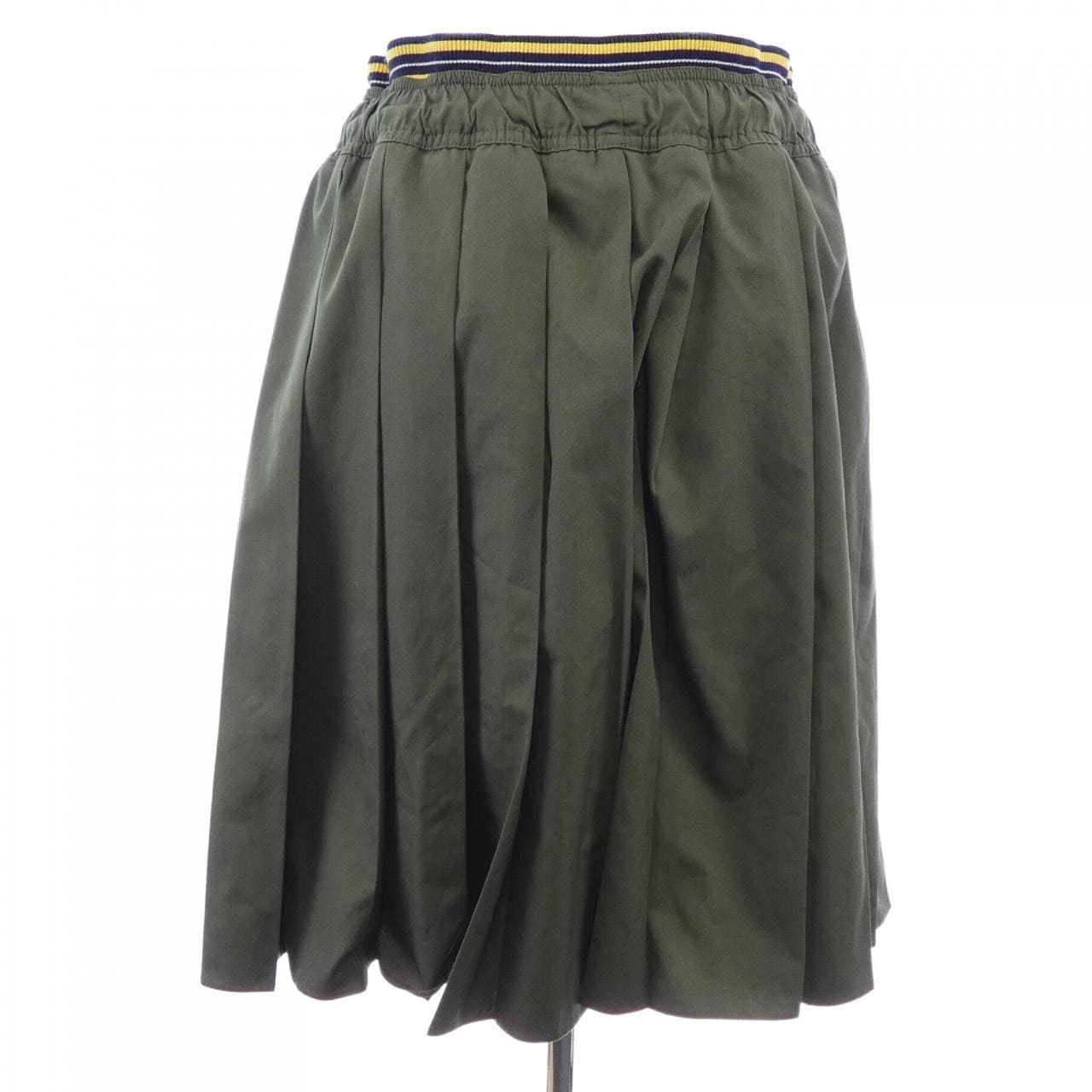 プラダ PRADA トライアングルロゴ プリーツカラー ポプリン ミディ P118I SOOO 187P スカート