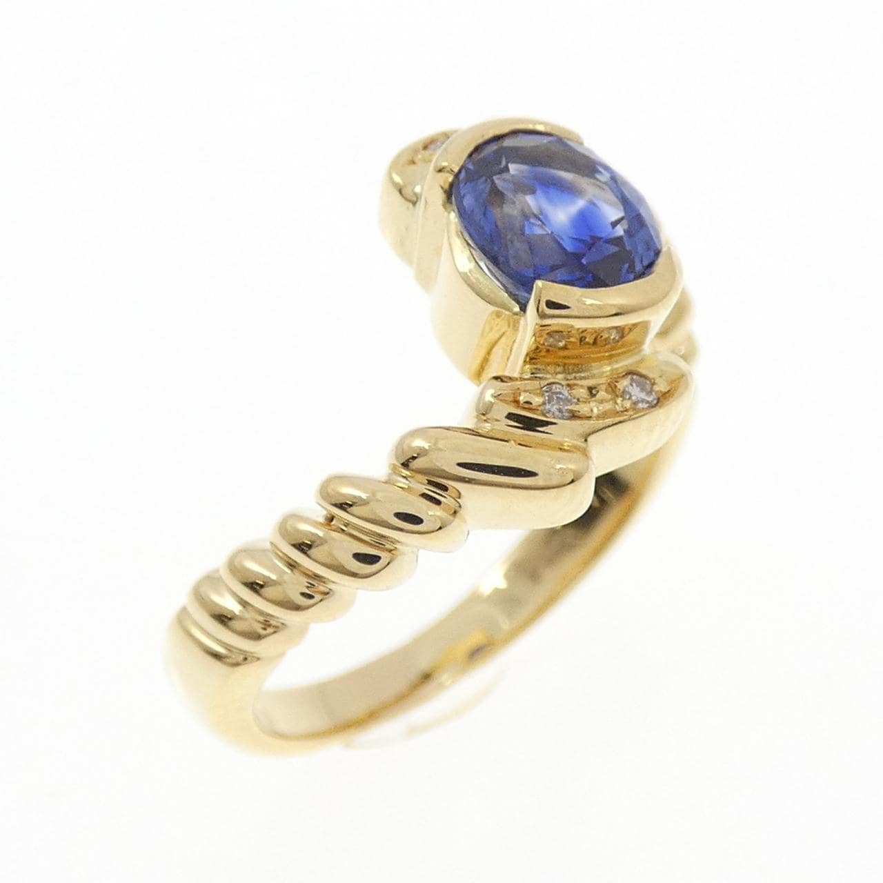 K18YG サファイヤ リング 1.19CT