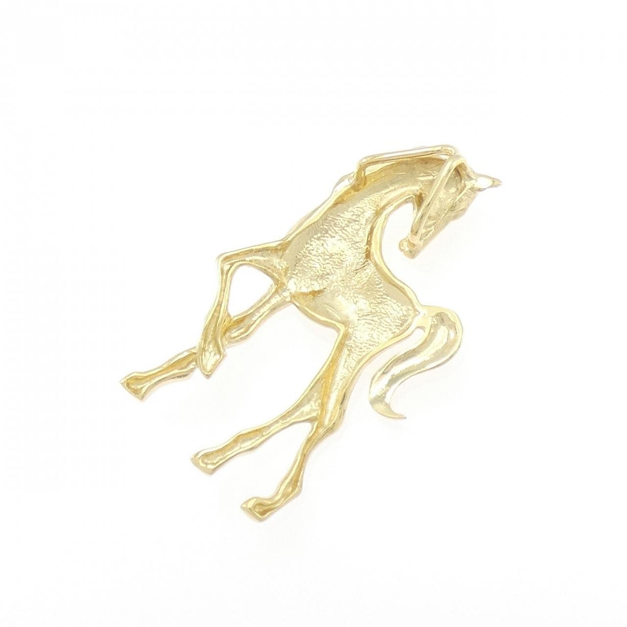 K18YG ホース ペンダント