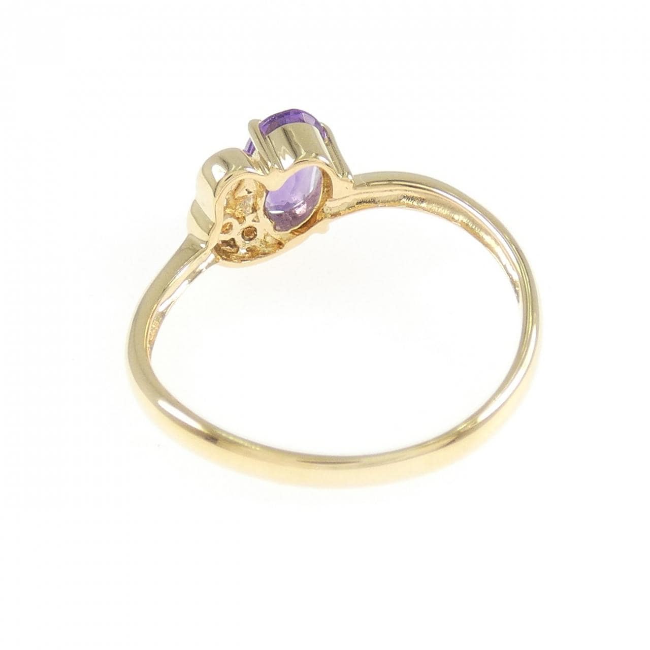 K18YG amethyst ring