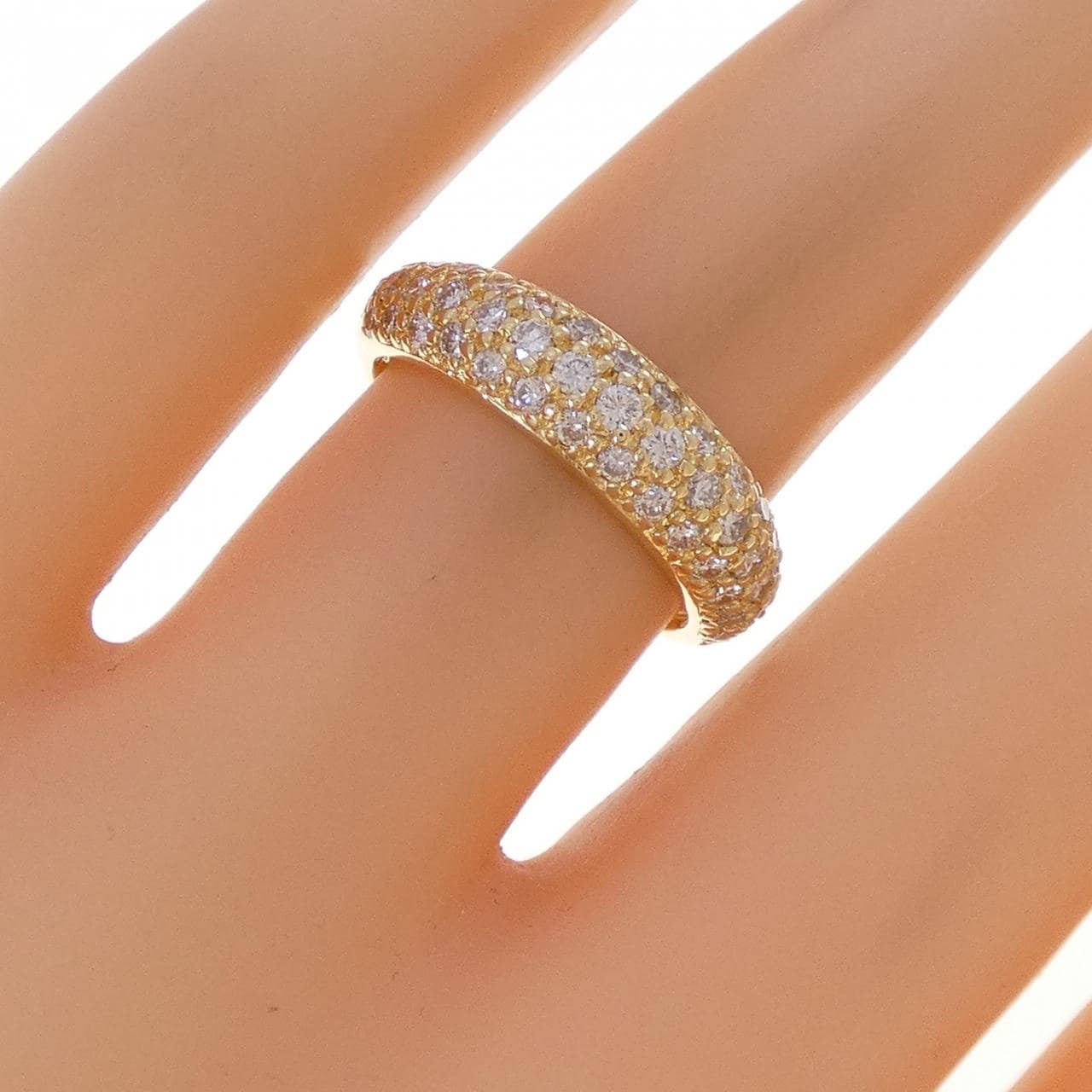 K18YG パヴェ ダイヤモンド リング 0.70CT