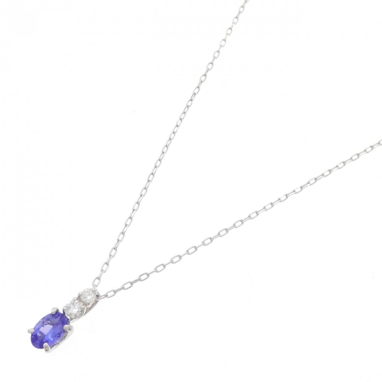 PT900/PT850 タンザナイト ネックレス 0.36CT