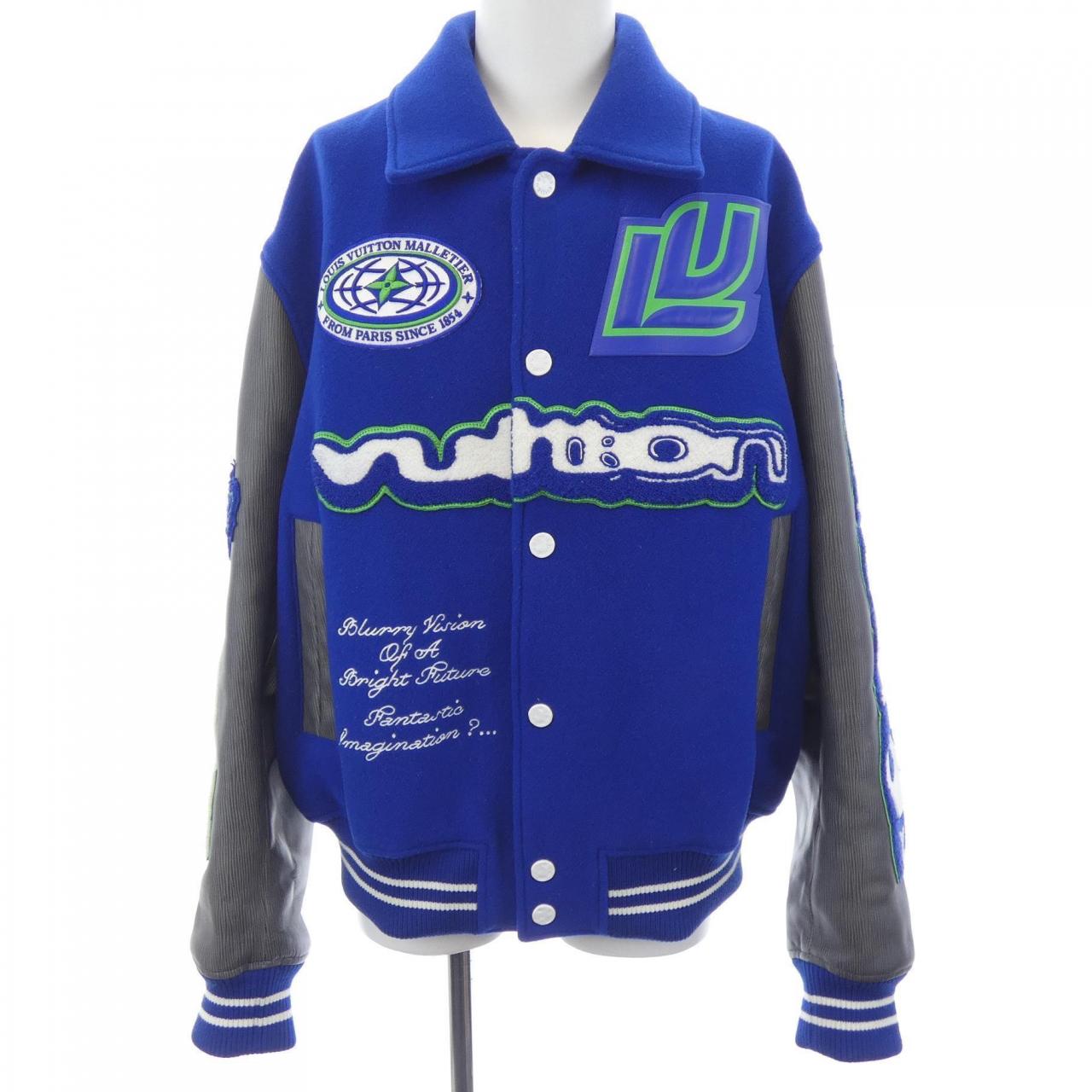 ルイヴィトン LOUIS VUITTON エンブロイダードバーシティブルゾン HPL66ECAW スタジャン