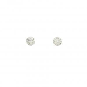 PT900 ソリティア ダイヤモンド ピアス 0.80CT