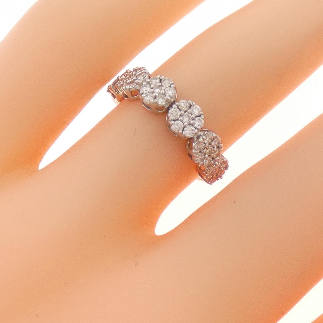 PT950 フラワー ダイヤモンド リング 0.40CT