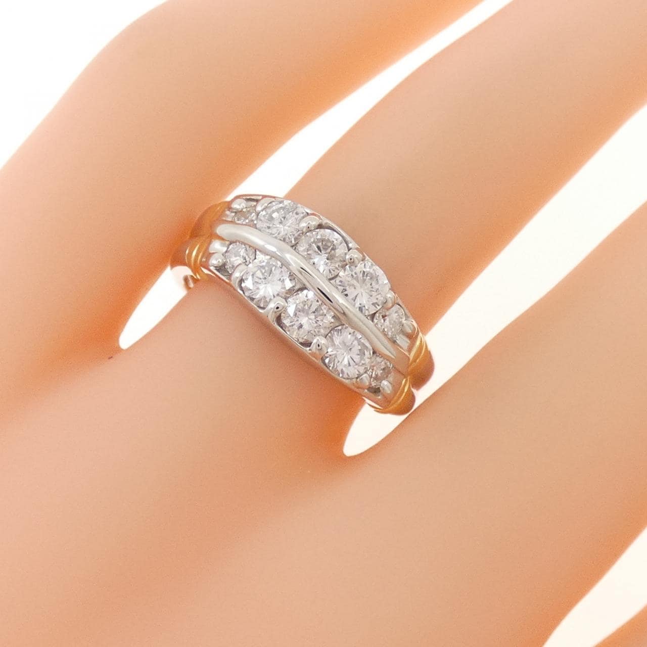 PT850/K18YG ダイヤモンド リング 1.04CT