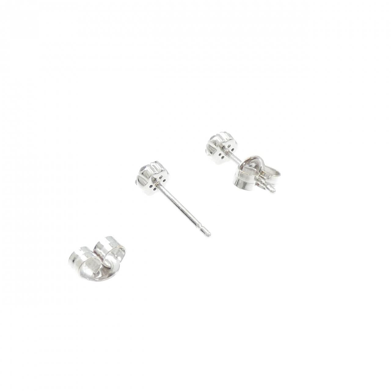 K18WG ダイヤモンド ピアス 0.12CT