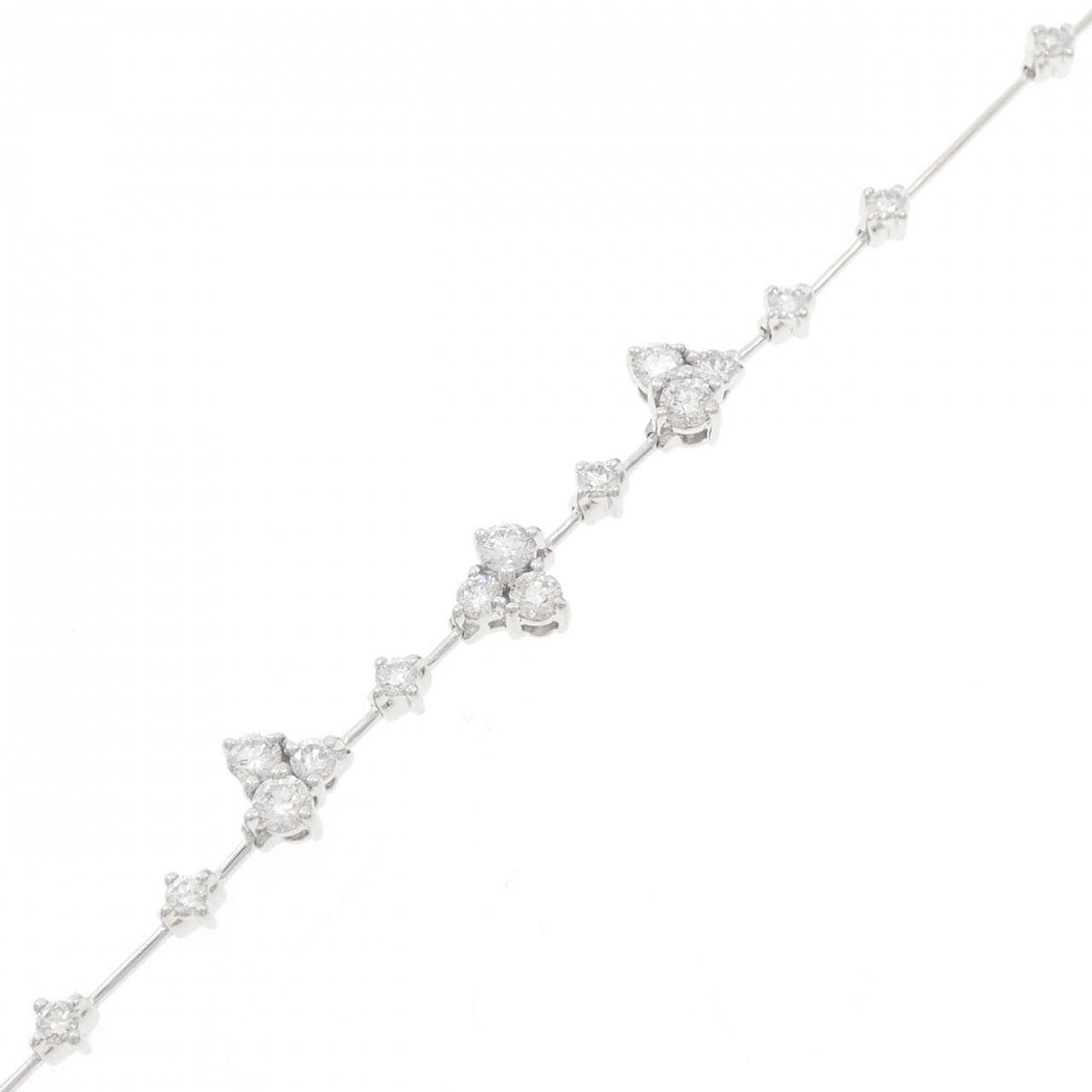 K18WG ダイヤモンド ブレスレット 1.00CT