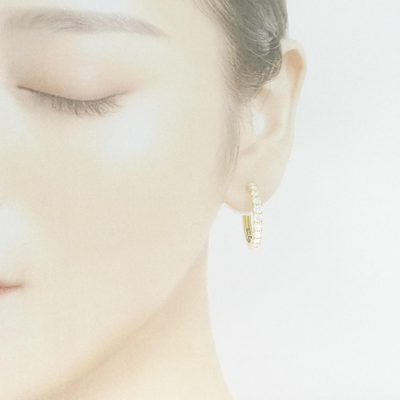 【新品】K18YG ダイヤモンド ピアス 2.028CT