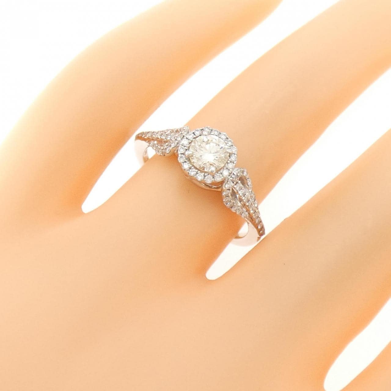 K18WG ダイヤモンド リング 0.403CT