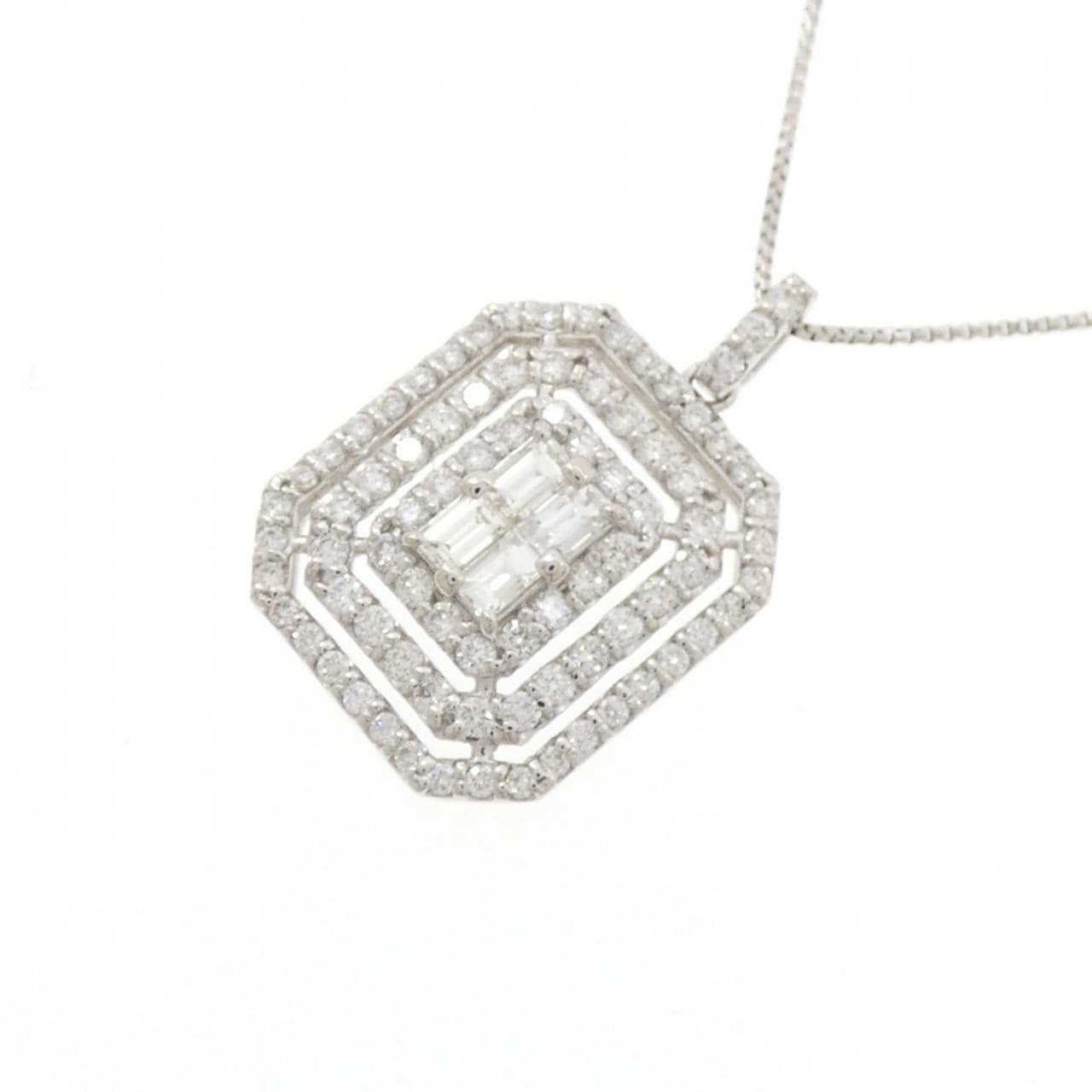 【新品】PT900/PT850 ダイヤモンド ネックレス 0.70CT