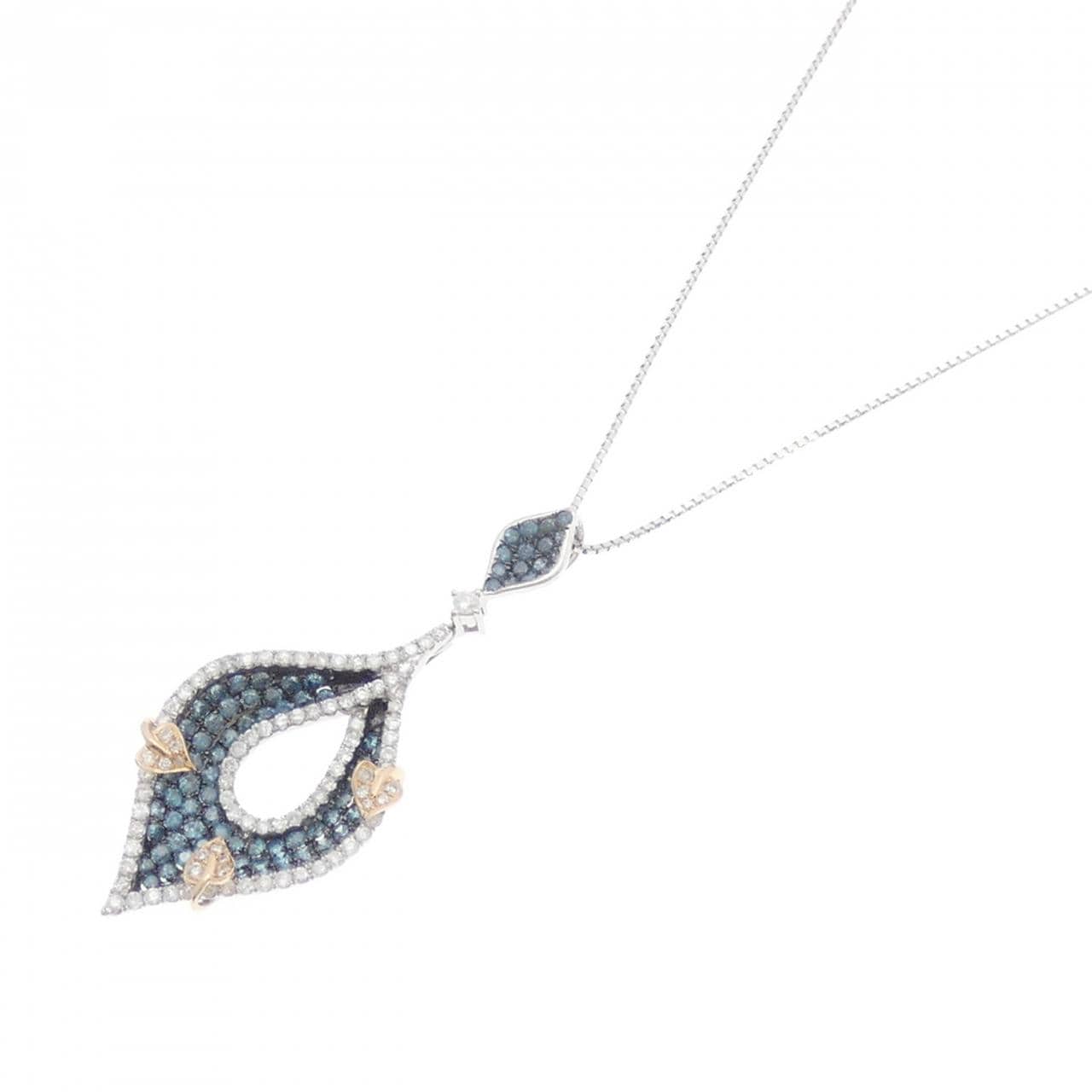 K18スリーカラー ダイヤモンド ネックレス 2.00CT