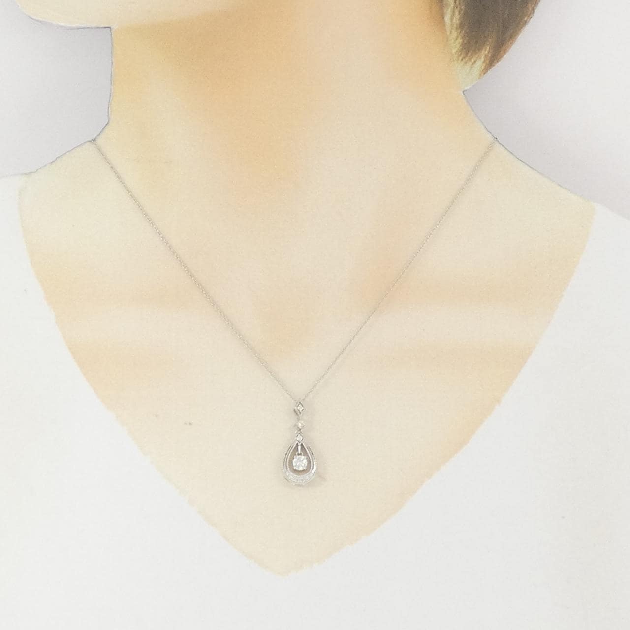 PT900/PT850 ダイヤモンド ネックレス 0.21CT