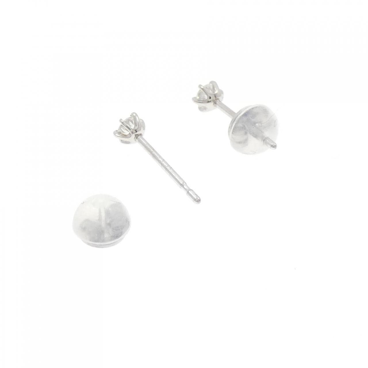 PT900 ソリティア ダイヤモンド ピアス 0.18CT
