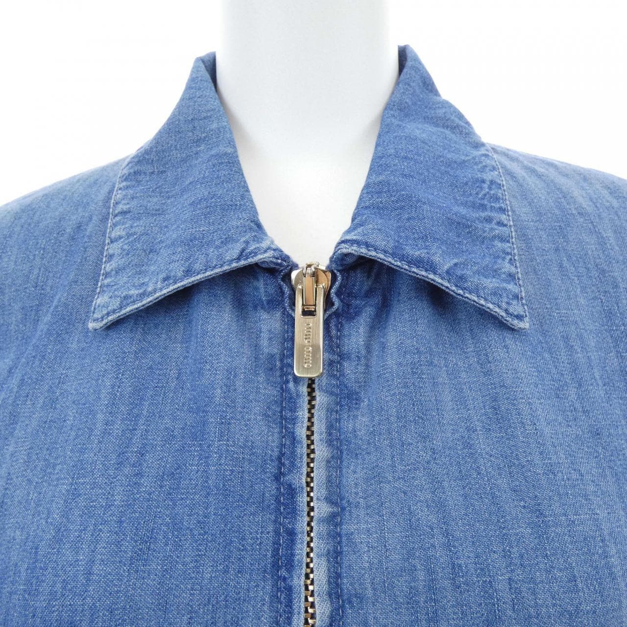 ミュウミュウ MIU MIU MIUMIU ロゴ GWB183 S232 1294 デニムジャケット