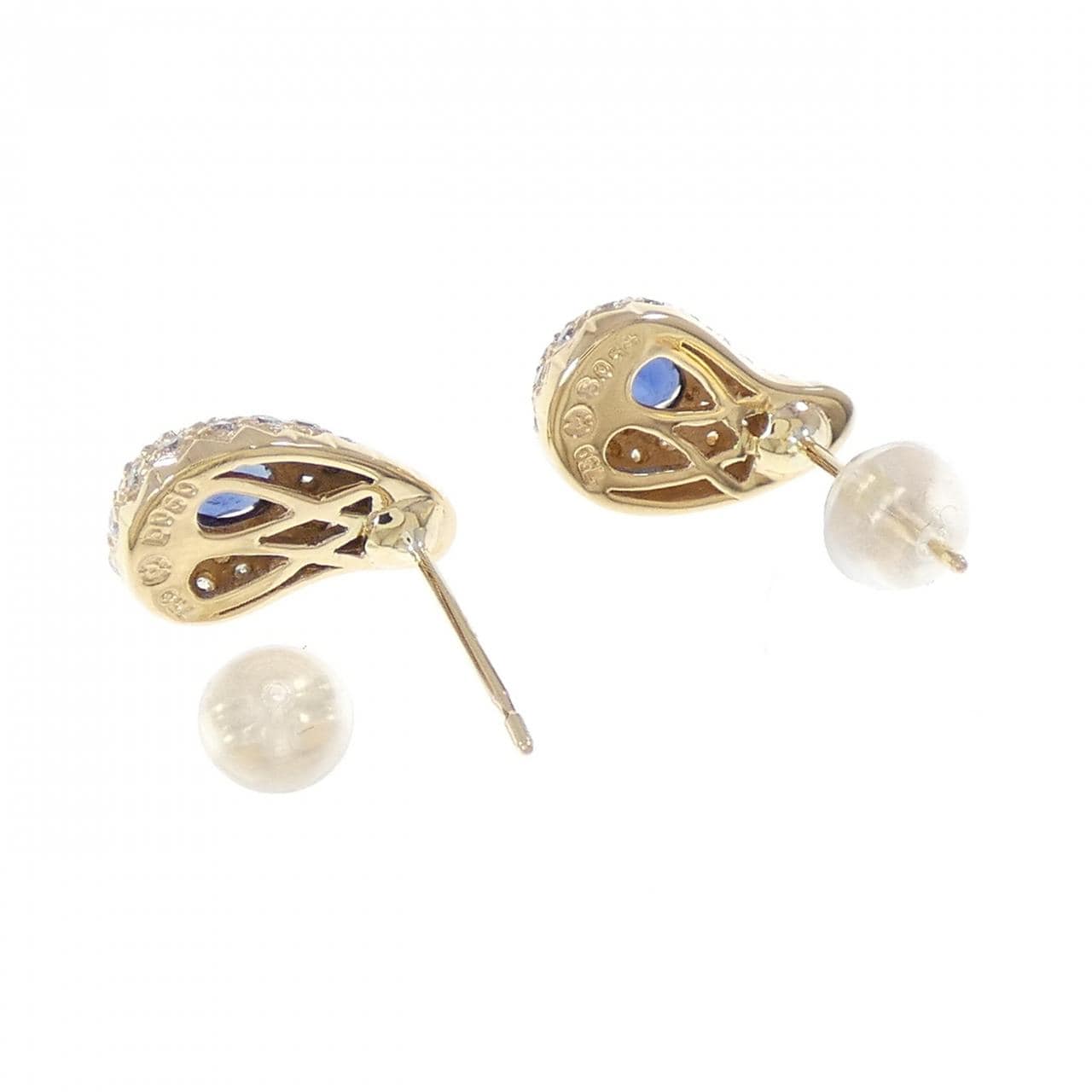 750YG/K18YG サファイヤ ピアス 0.54CT