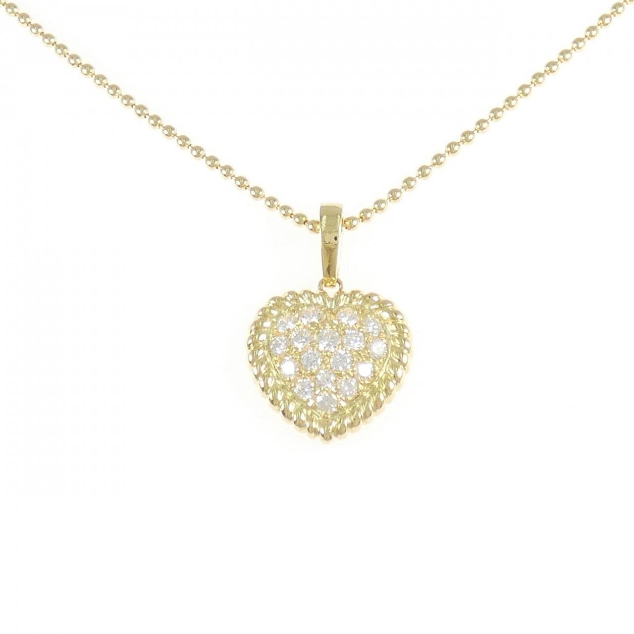 750YG ハート ダイヤモンド ネックレス