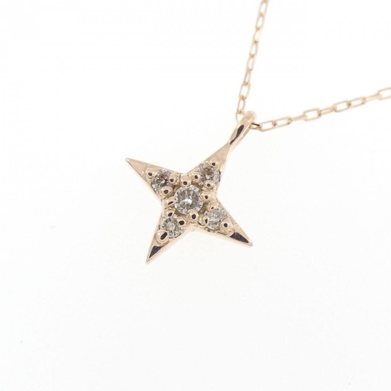K10PG ダイヤモンド ネックレス 0.04CT