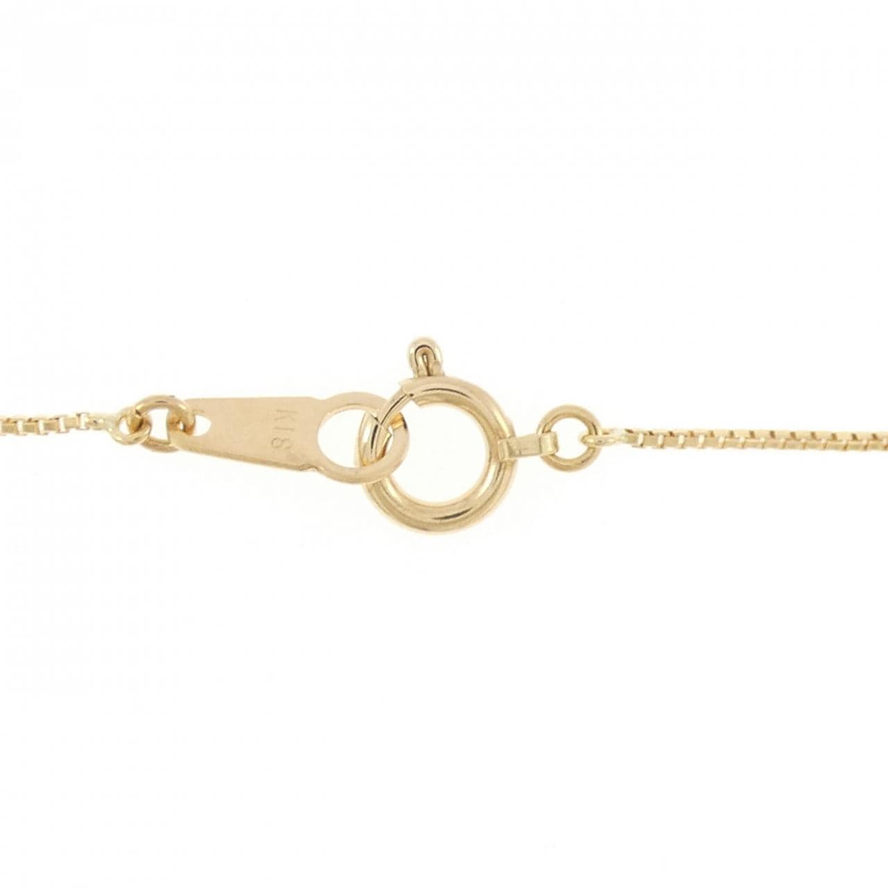 K18YG フラワー ルビー ネックレス 0.22CT