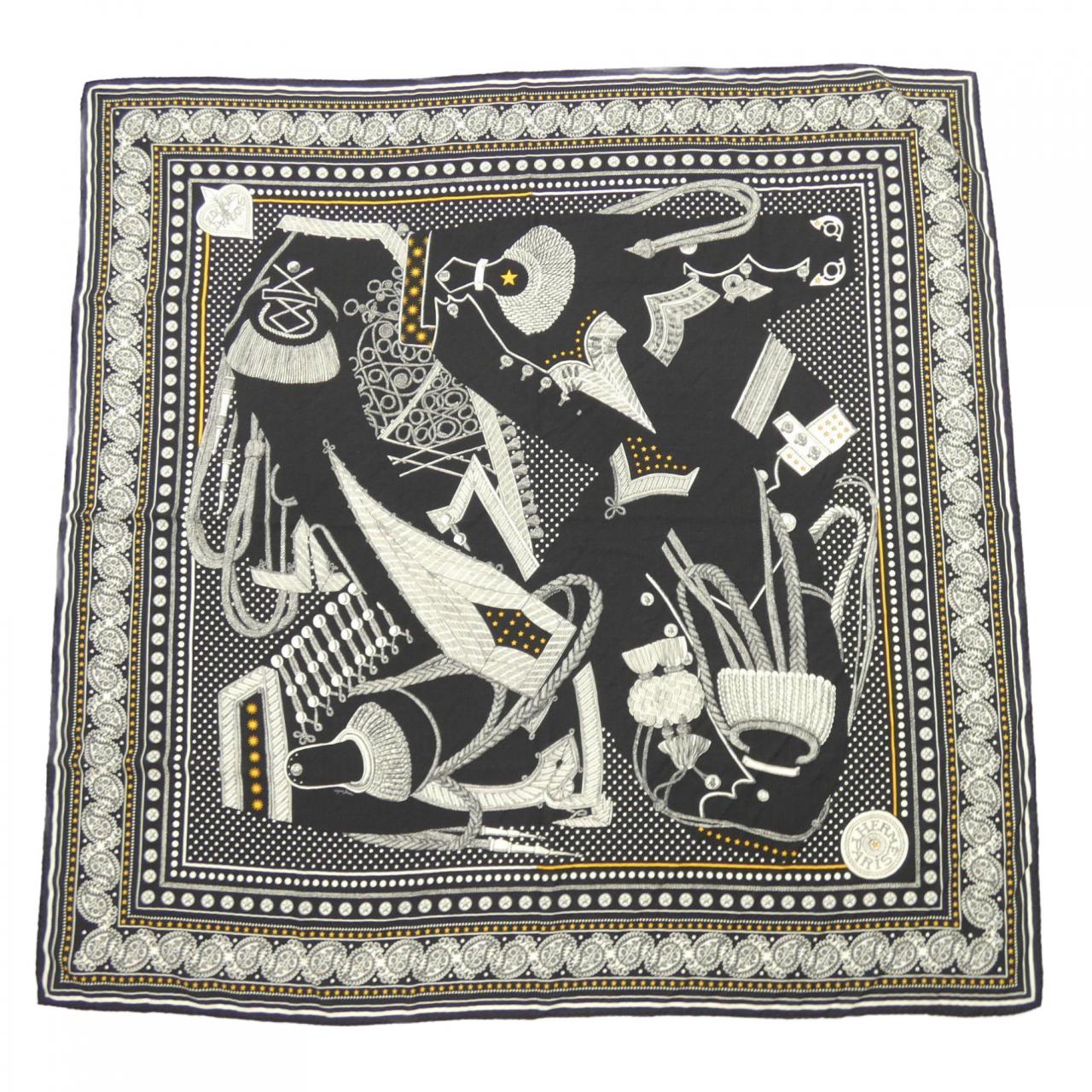 エルメス HERMES ZOUAVES ET DRAGONS BANDANA H244048S カレジェアン140 ショール