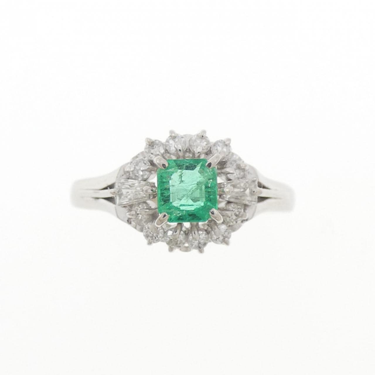 PT900 エメラルド リング 0.38CT