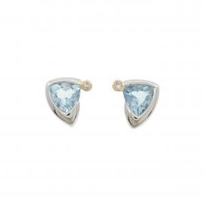 PT850/K18/PT900 ブルートパーズ ピアス