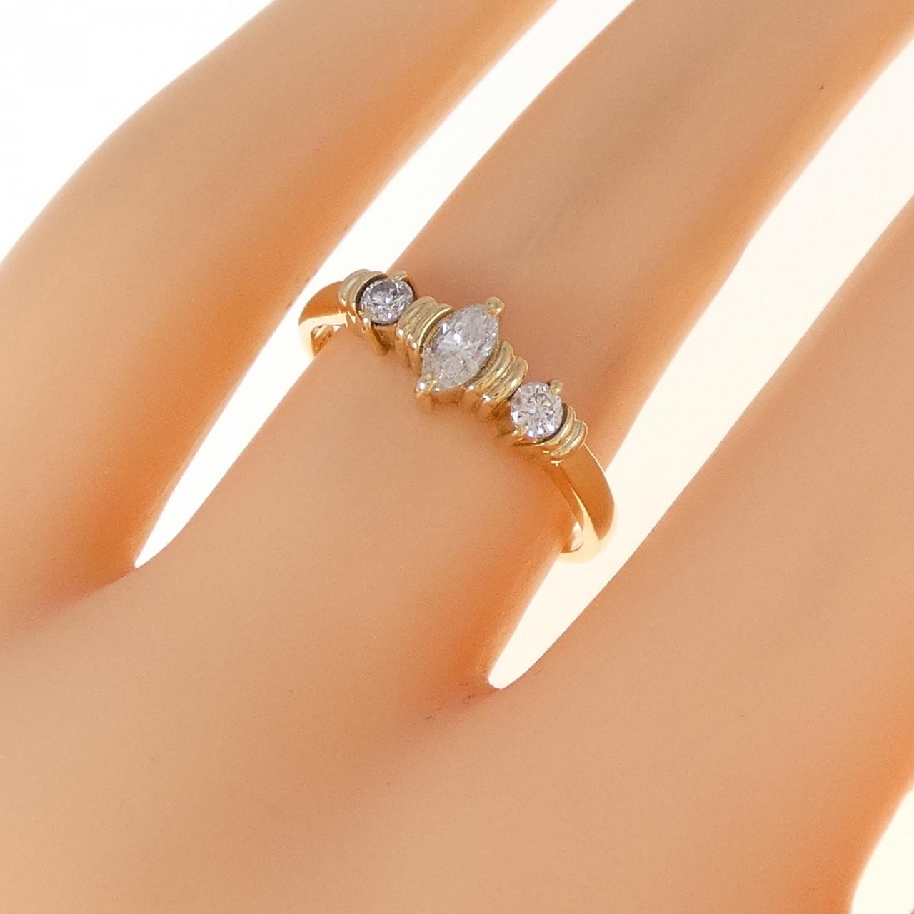 K18YG ダイヤモンド リング 0.30CT