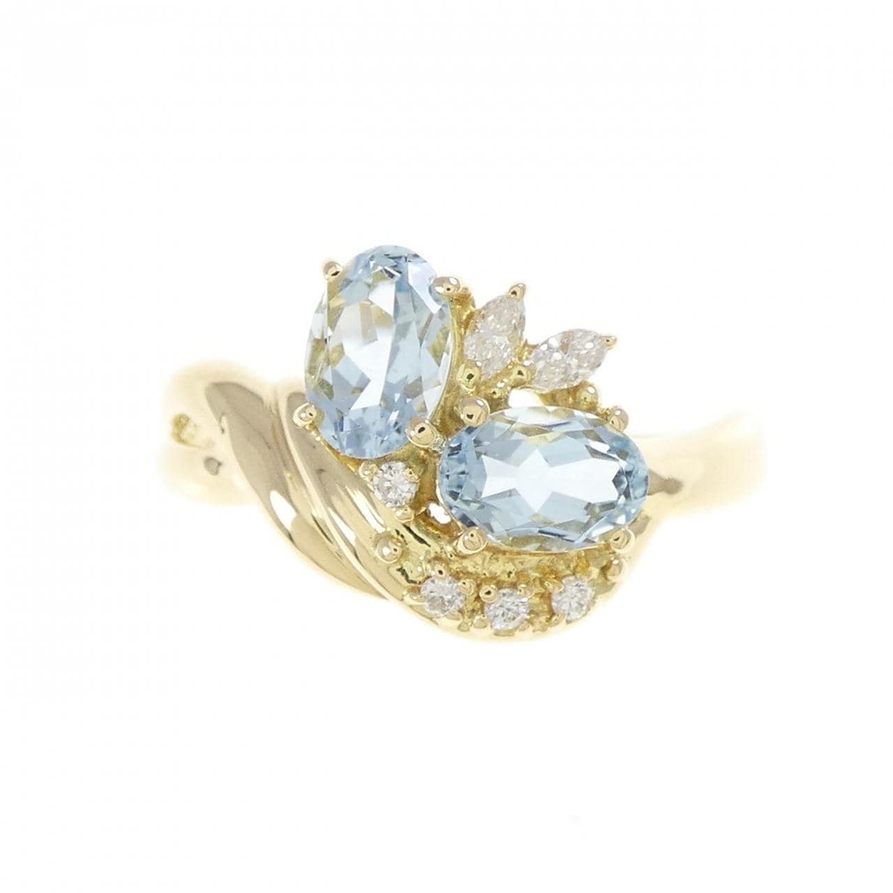 K18YG アクアマリン リング 0.95CT