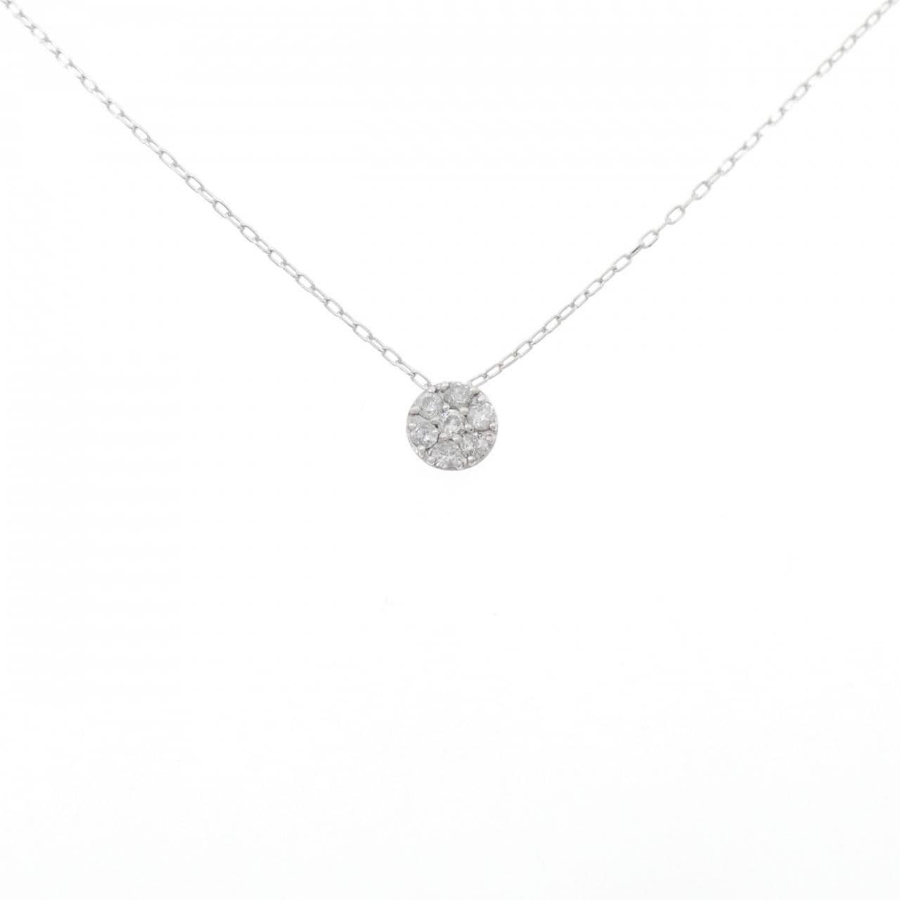 K18WG ダイヤモンド ネックレス 0.20CT