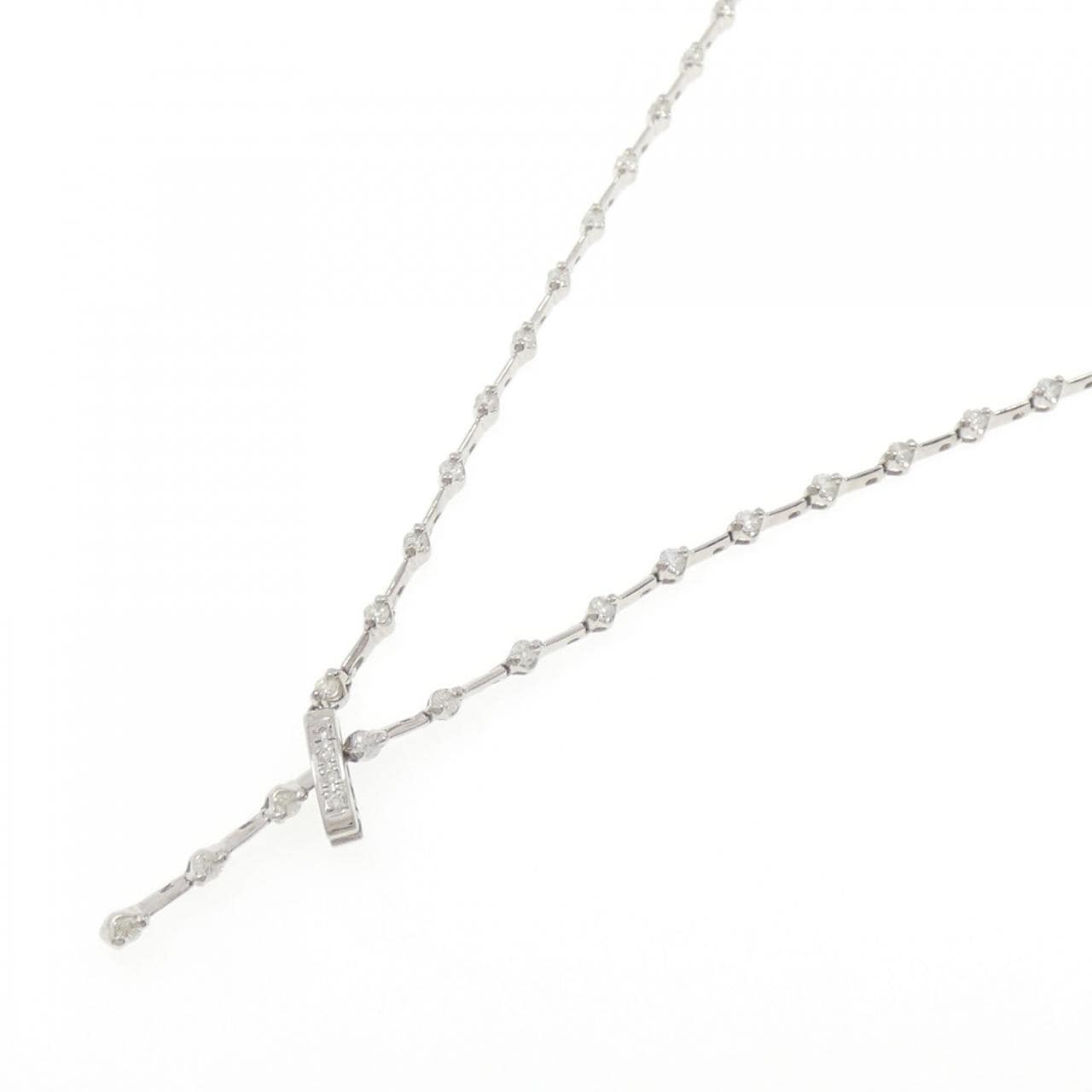 K18WG ダイヤモンド ネックレス 3.00CT