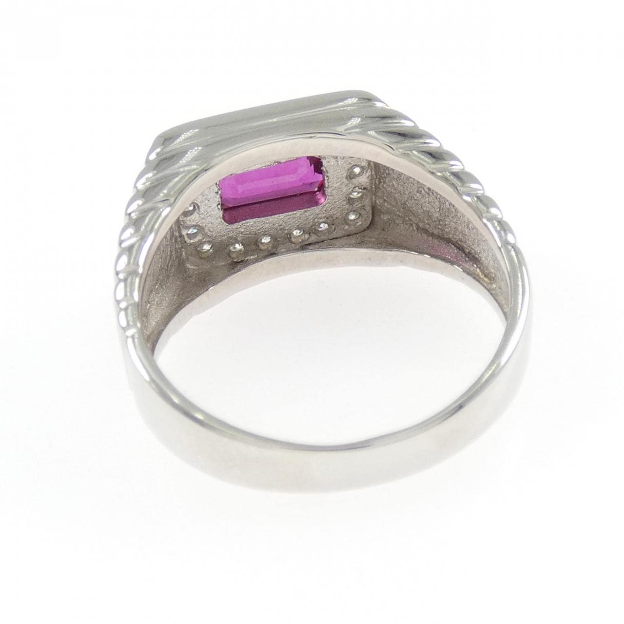 PT900/K18YG ルビー リング 0.67CT